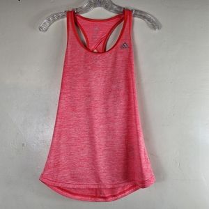 Adidas Women's Pullover Tank Top X Small XS Racerback Cut Out Back Heather Pink